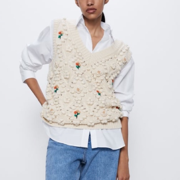 zara knitted vest